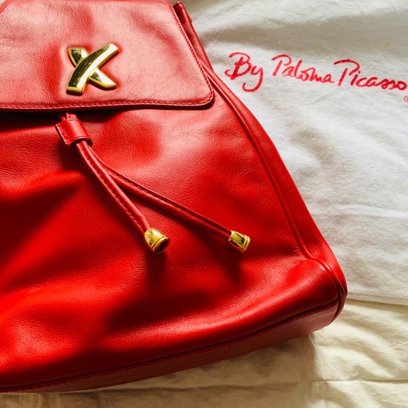 Paloma Picasso Red Leather Bag - Picture 6 of 13